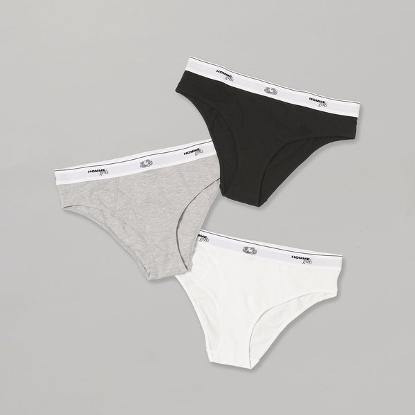 Bikini Brief (3-Pack)｜オムガールズ(HOMME girls)｜Forget-me-nots