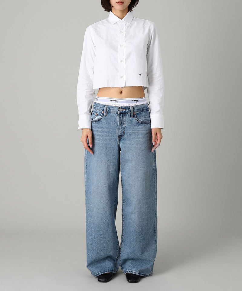 Cropped Shirt (Solid)-HOMME girls-Forget-me-nots Online Store
