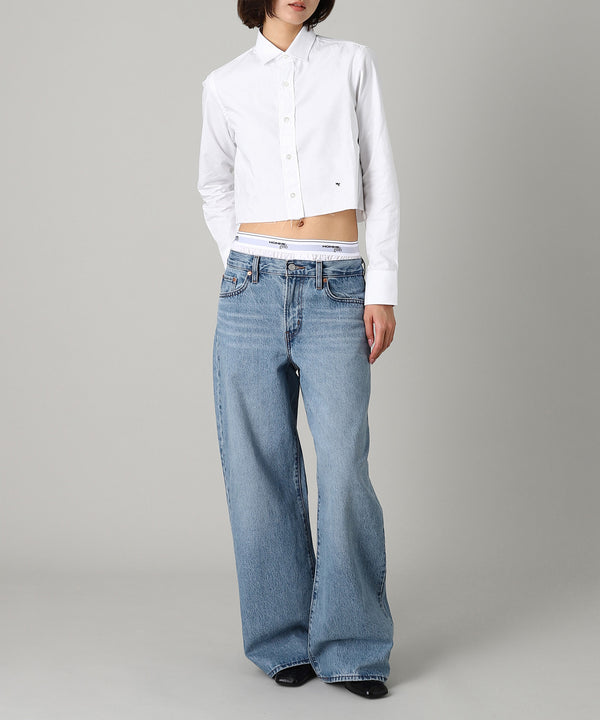 Cropped Shirt (Solid)-HOMME girls-Forget-me-nots Online Store