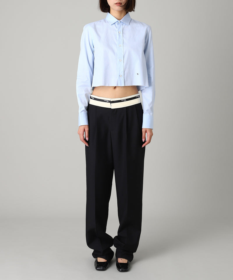 Cropped Shirt (Solid)-HOMME girls-Forget-me-nots Online Store