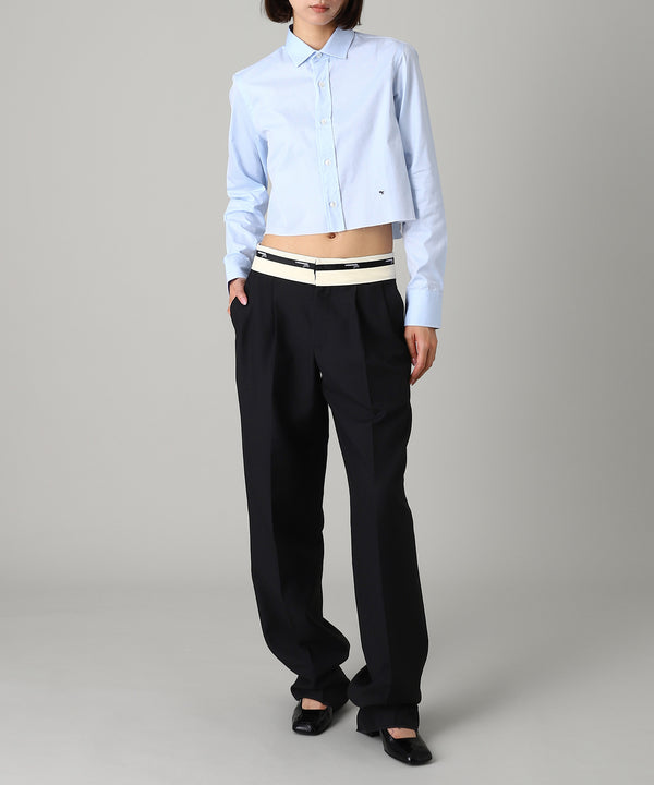 Cropped Shirt (Solid)-HOMME girls-Forget-me-nots Online Store