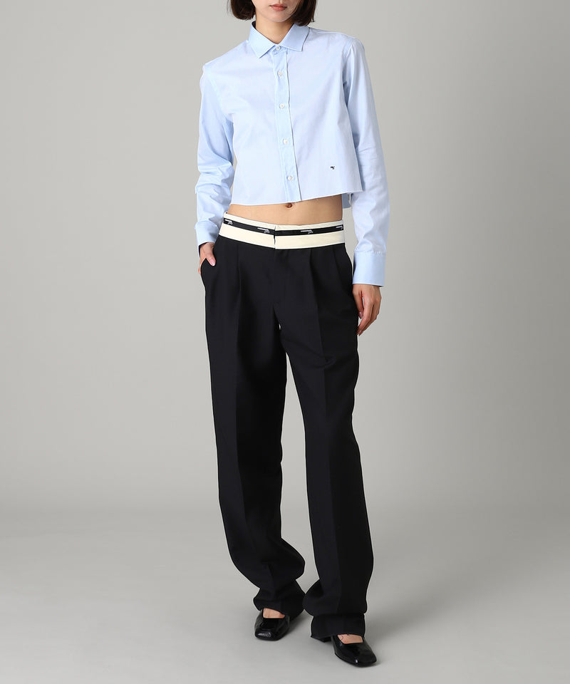 Cropped Shirt (Solid)-HOMME girls-Forget-me-nots Online Store