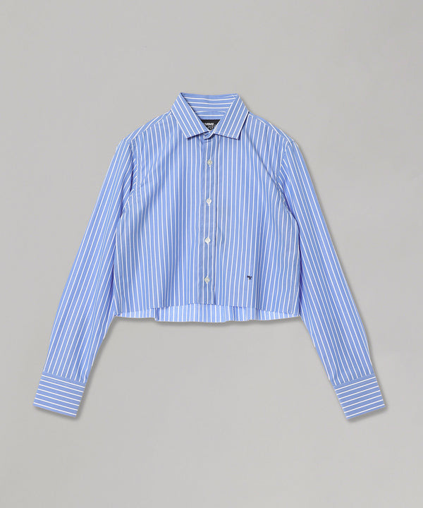 Striped Shirt(Cropped)-HOMME girls-Forget-me-nots Online Store