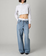 Cropped Tie Back Shirt-HOMME girls-Forget-me-nots Online Store