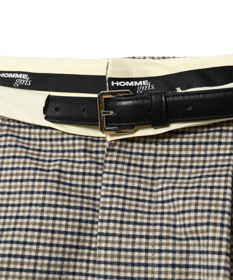 Flip Waist Mini Skirt W/ Belt-HOMME girls-Forget-me-nots Online Store
