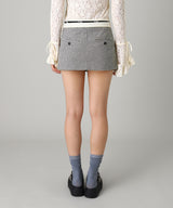 Flip Waist Mini Skirt W/ Belt-HOMME girls-Forget-me-nots Online Store