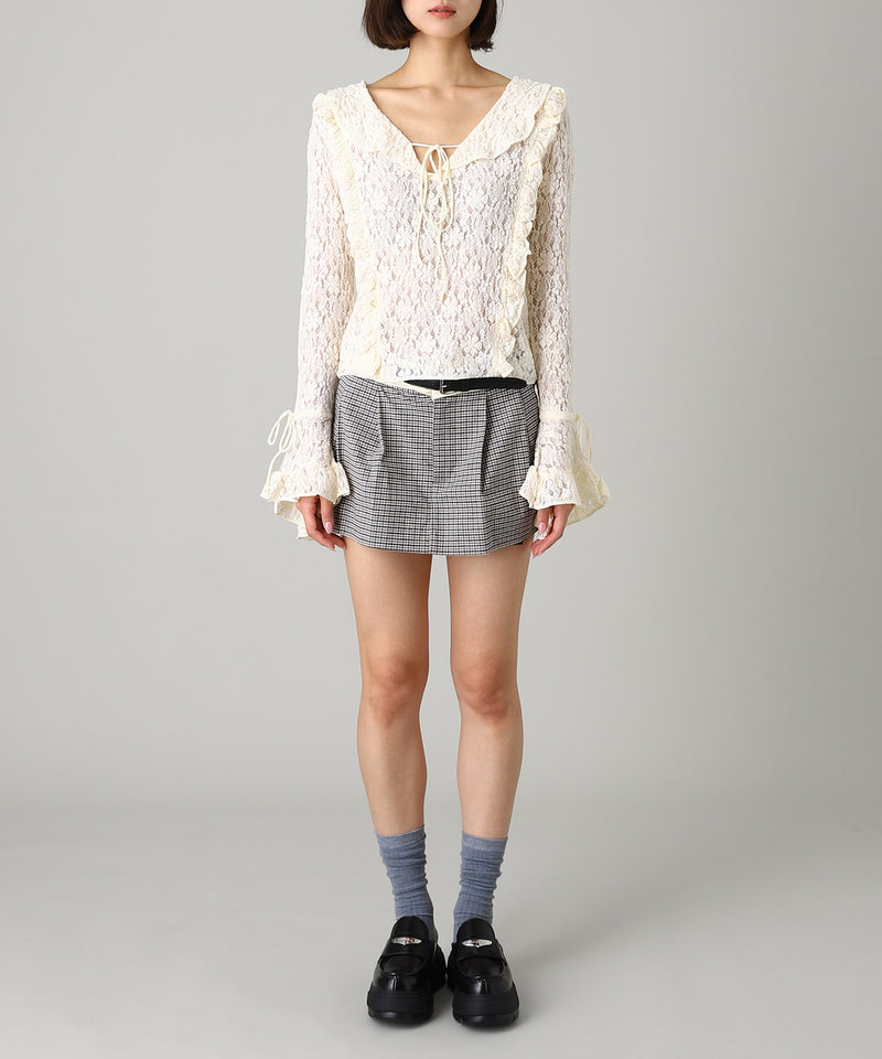 Flip Waist Mini Skirt W/ Belt-HOMME girls-Forget-me-nots Online Store