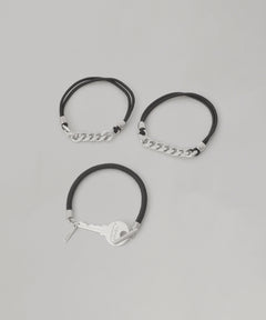Mixed Motif Hair Ties (3-piece)-heyep-Forget-me-nots Online Store