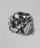 Dual Check Scrunchie-heyep-Forget-me-nots Online Store