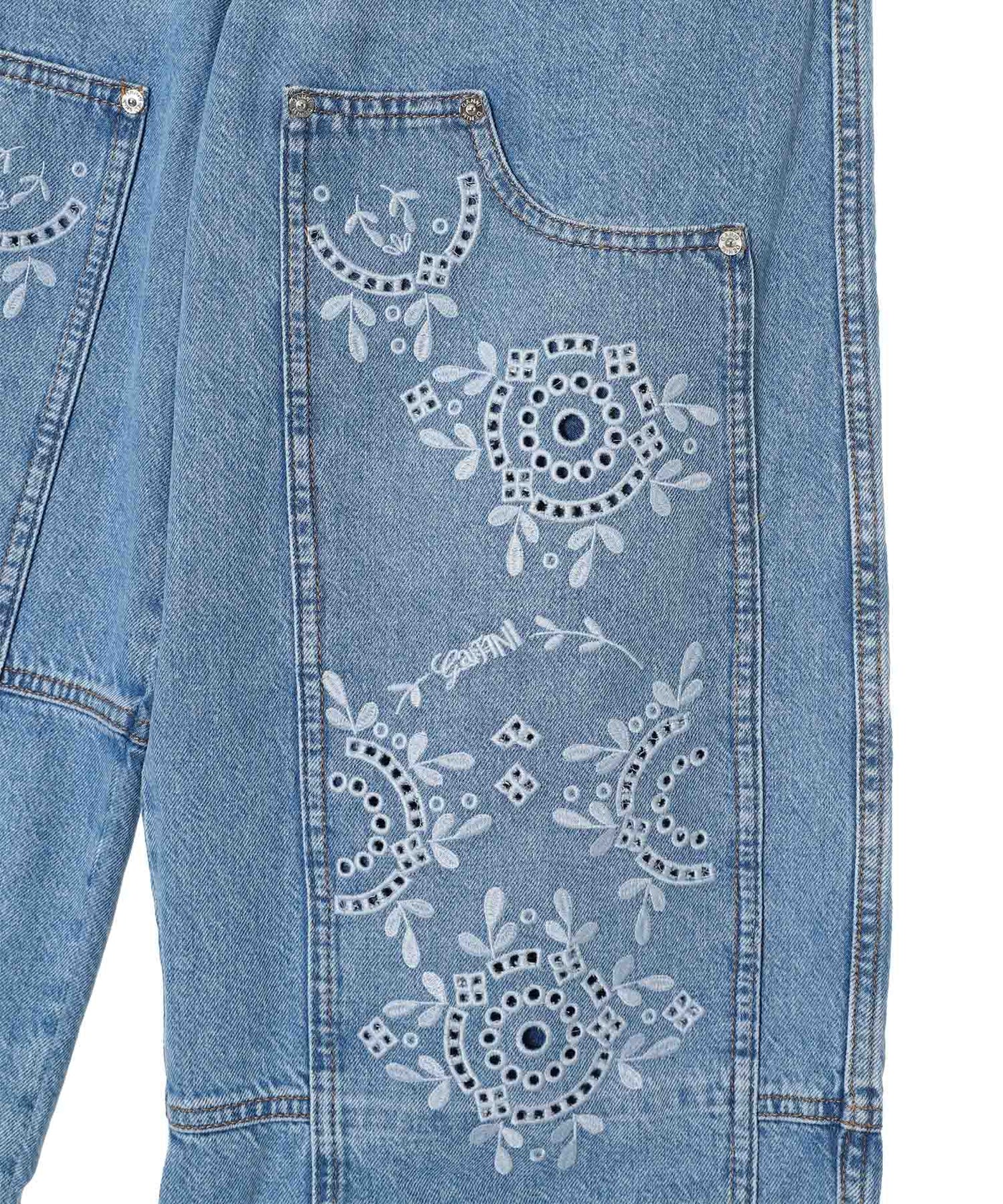ガニー(GANNI)｜Broderie Anglaise Denim Carpenter Jeans
