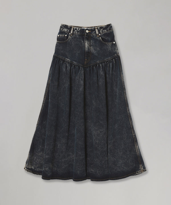 Light Denim Long Skirt-GANNI-Forget-me-nots Online Store