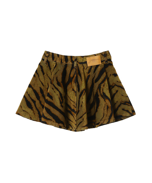 Printed Flock Denim Mini Skirt-GANNI-Forget-me-nots Online Store
