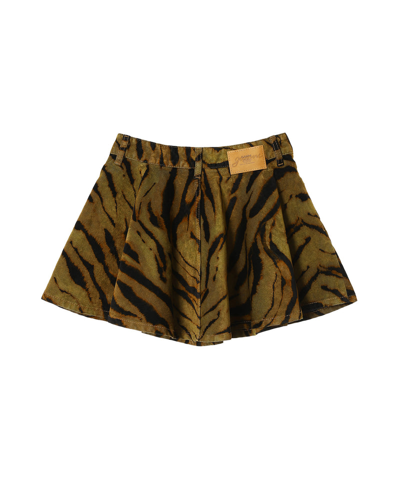 Printed Flock Denim Mini Skirt-GANNI-Forget-me-nots Online Store