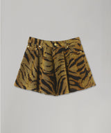 Printed Flock Denim Mini Skirt-GANNI-Forget-me-nots Online Store