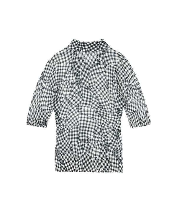 Sheer Cotton Printed Polo-GANNI-Forget-me-nots Online Store