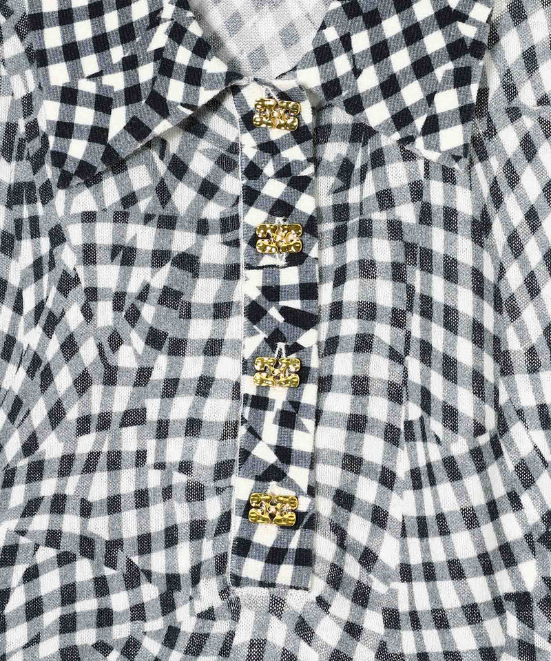 Sheer Cotton Printed Polo-GANNI-Forget-me-nots Online Store