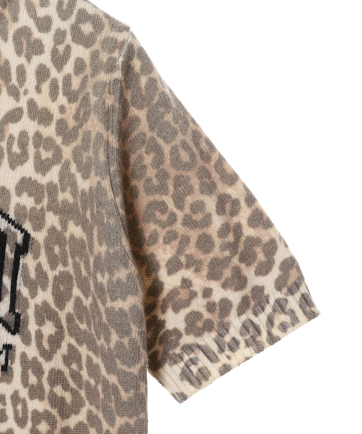 【GANNI】レオパード柄 ウールミックス ニット Tシャツ Leopard GANNI】レオパード柄 ウールミックス ニット Tシャツ Leopard