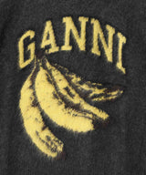 Fine Brushed Alpaca Banana Oversized O-Neck-GANNI-Forget-me-nots Online Store