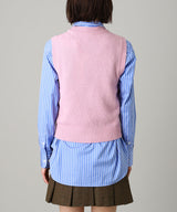Graphic Wool Mix Pink Puppy Love Vest-GANNI-Forget-me-nots Online Store