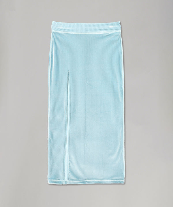 Flex Velvet Side Slit Skirt-kotohayokozawa-Forget-me-nots Online Store