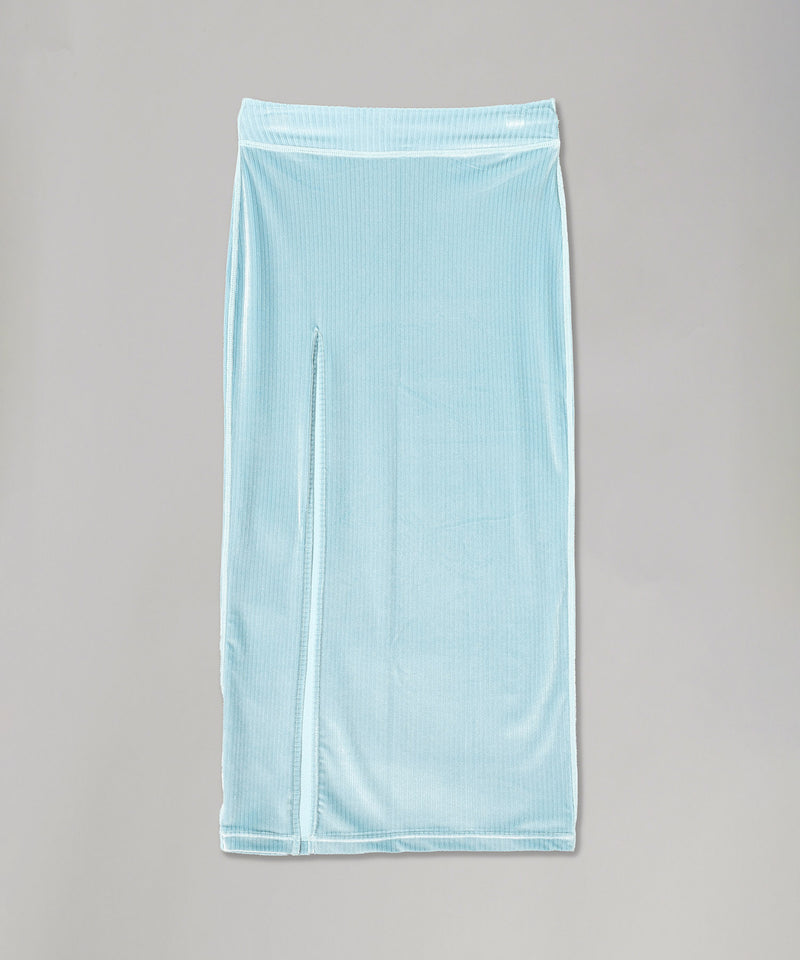 Flex Velvet Side Slit Skirt-kotohayokozawa-Forget-me-nots Online Store