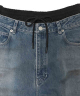 Double Denim Track Pants-LOADINGROOM-Forget-me-nots Online Store