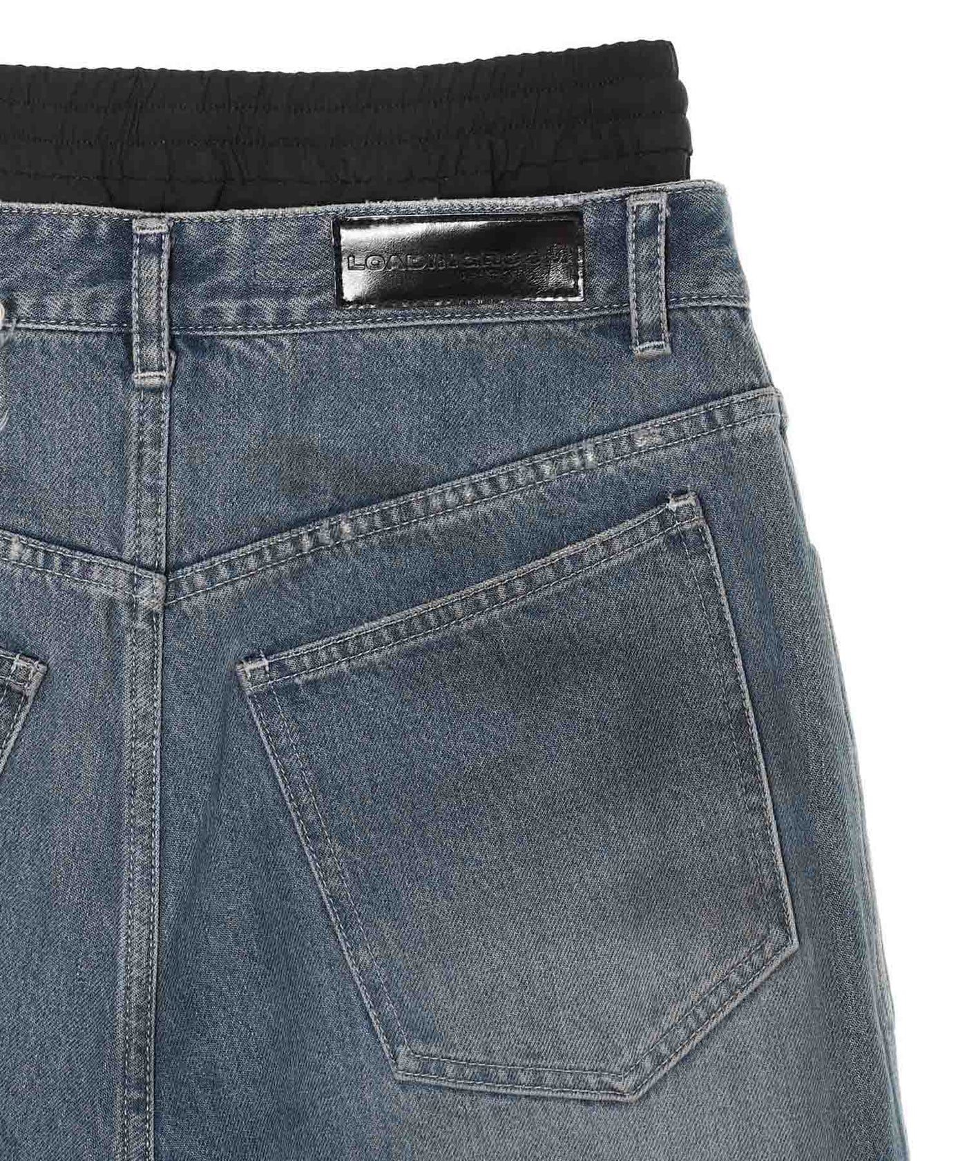 パンツ LOADINGROOM Double denim track pants men LOADINGROOM【ローディングルーム】Double denim track pants