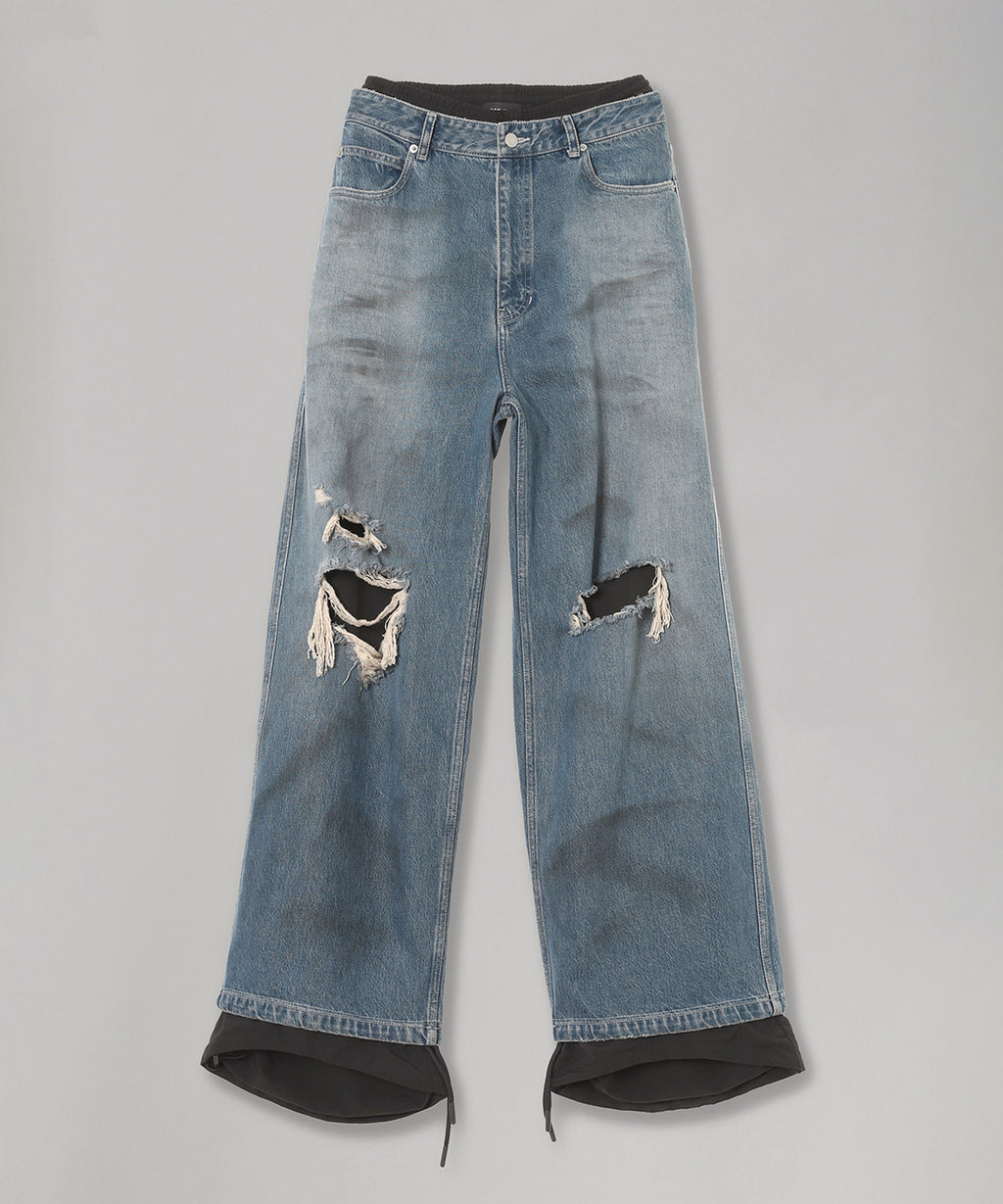 パンツ LOADINGROOM Double denim track pants men 8_e4b1e9ec-fdd6-43bb-8eb9-