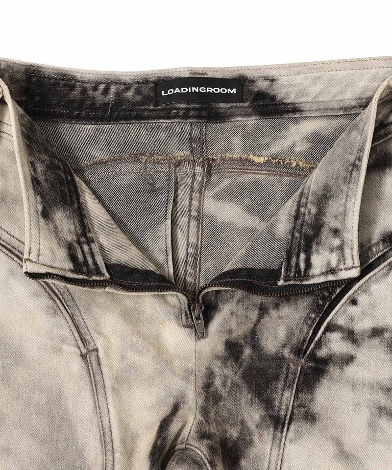 Draped Flare Jeans-LOADINGROOM-Forget-me-nots Online Store