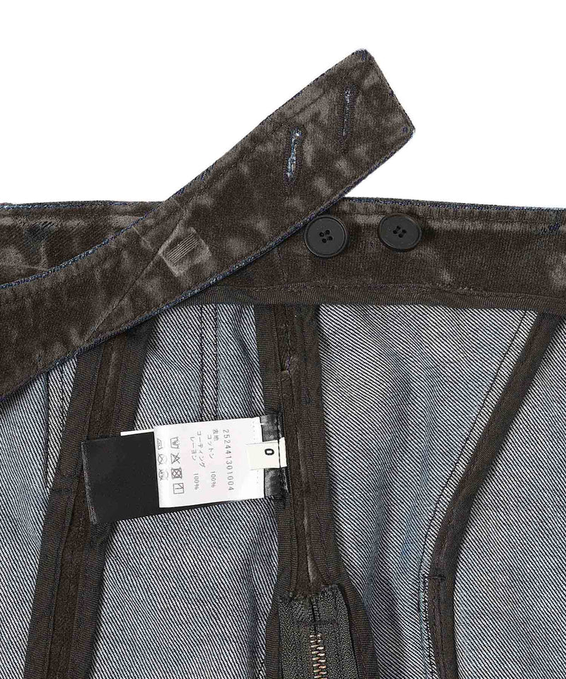 Slashed Denim Skirt-LOADINGROOM-Forget-me-nots Online Store