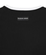 Moon Logo Bicolor Ribbed Jersey Ls T-Shirt