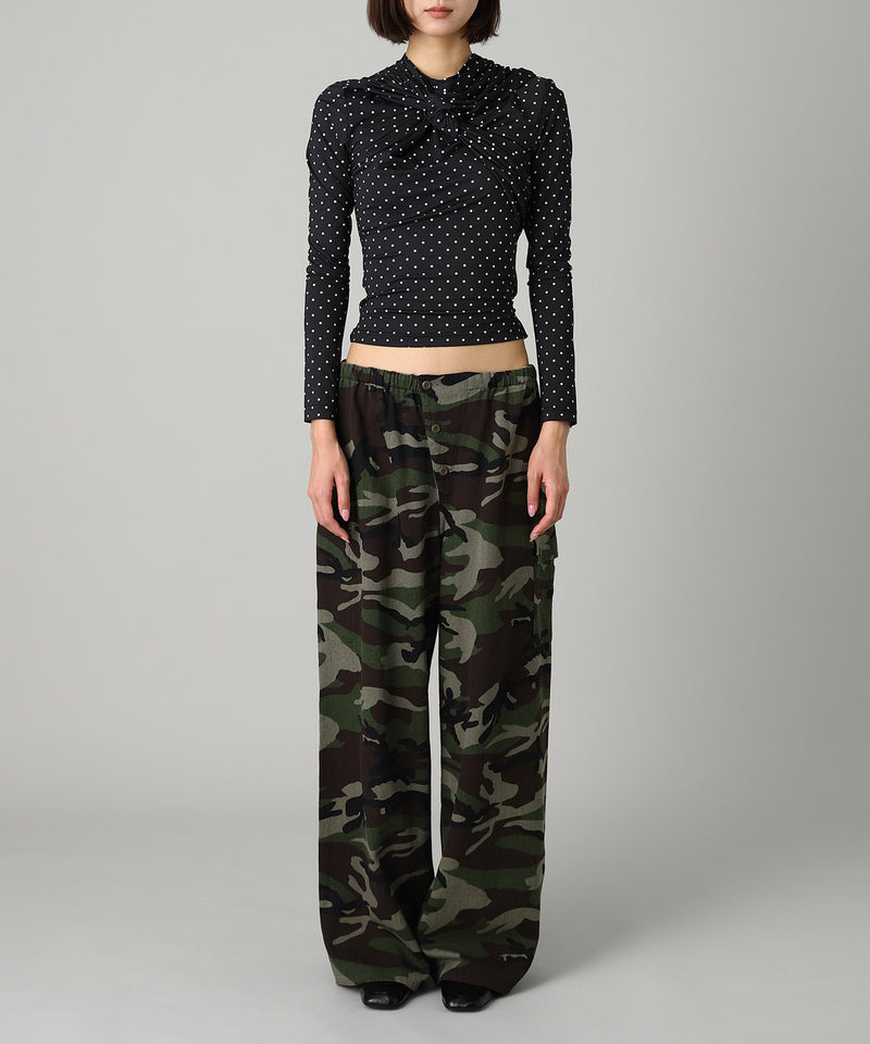 Knotted Jersey Top-rokh-Forget-me-nots Online Store