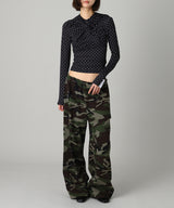 Knotted Jersey Top-rokh-Forget-me-nots Online Store