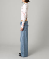 Knotted Jersey Top-rokh-Forget-me-nots Online Store