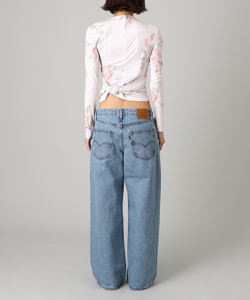 Knotted Jersey Top-rokh-Forget-me-nots Online Store