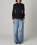 Buttoned Peplum Shirts-rokh-Forget-me-nots Online Store