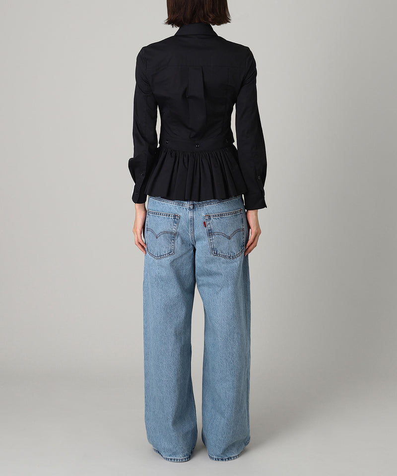 Buttoned Peplum Shirts-rokh-Forget-me-nots Online Store