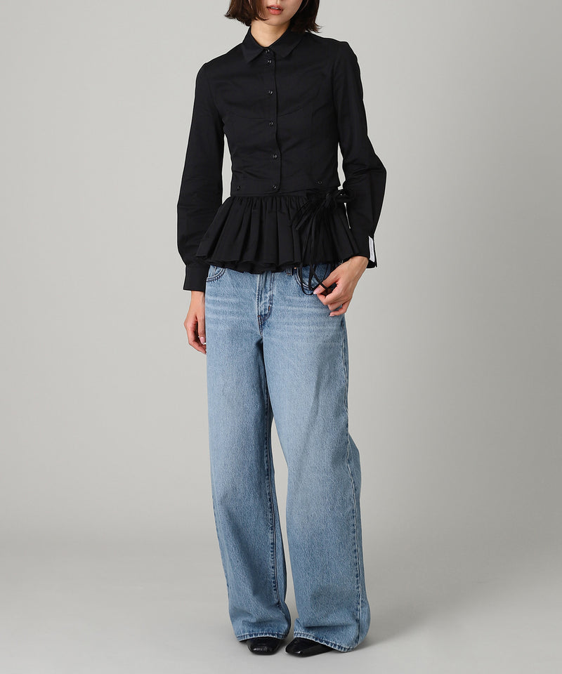 Buttoned Peplum Shirts-rokh-Forget-me-nots Online Store