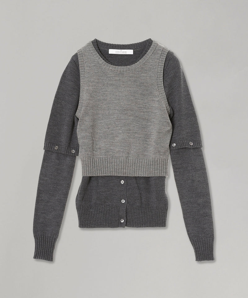 Detachable Sleeve Cardigan And Tank Top-rokh-Forget-me-nots Online Store