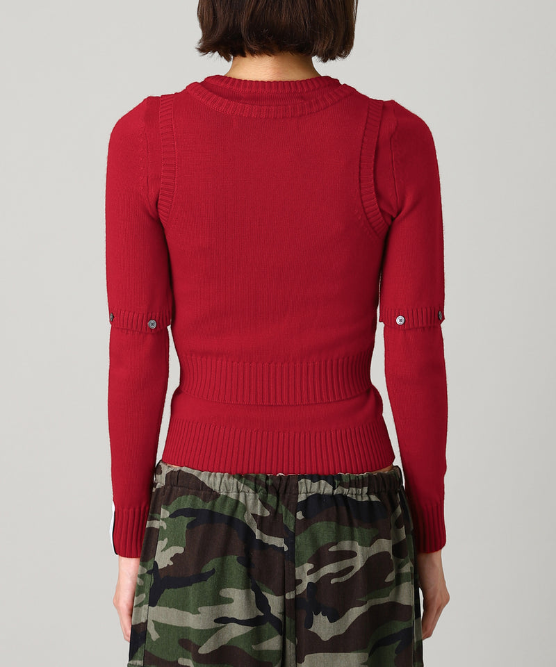 Detachable Sleeve Cardigan And Tank Top-rokh-Forget-me-nots Online Store