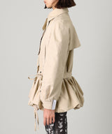 Puff Skirt Buttoned Double Jacket-rokh-Forget-me-nots Online Store