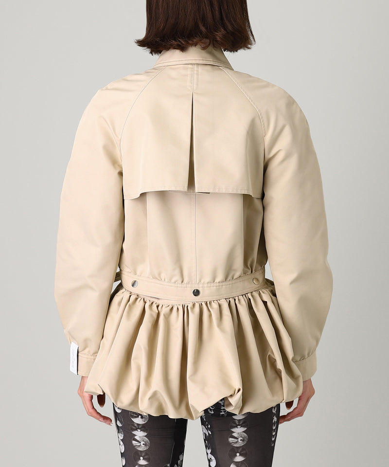 Puff Skirt Buttoned Double Jacket-rokh-Forget-me-nots Online Store