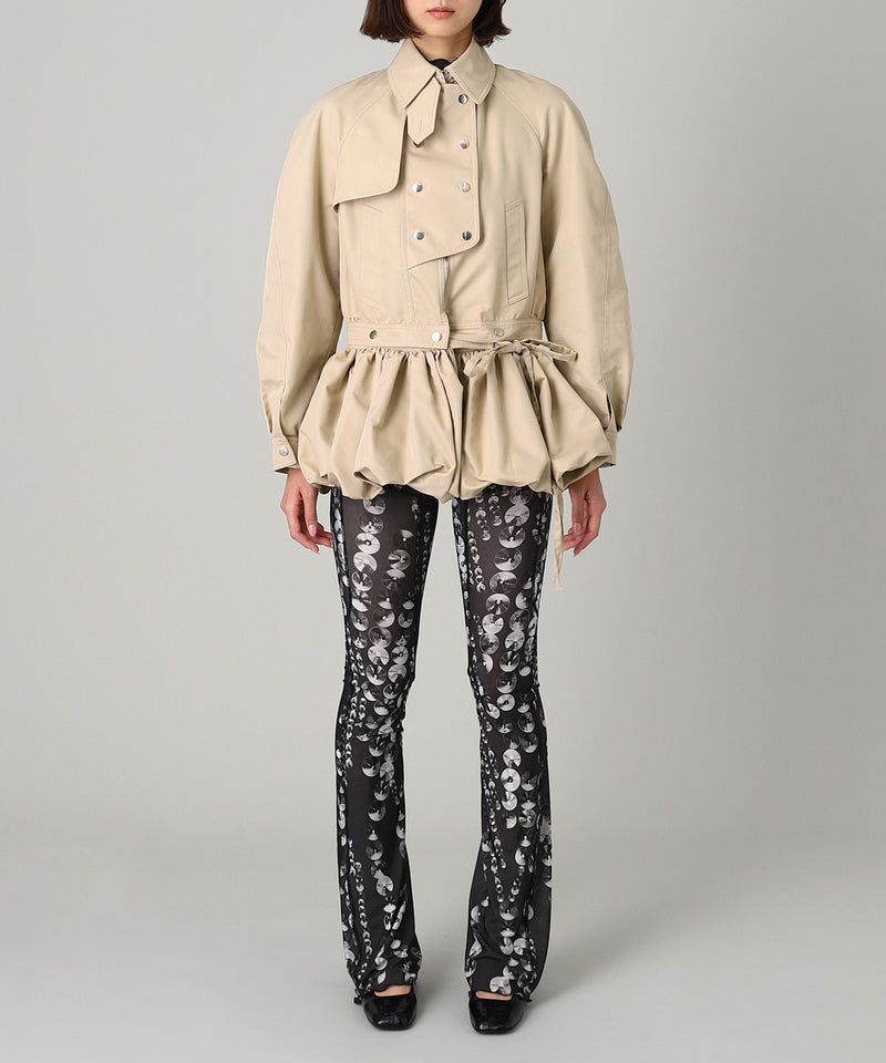 Puff Skirt Buttoned Double Jacket-rokh-Forget-me-nots Online Store