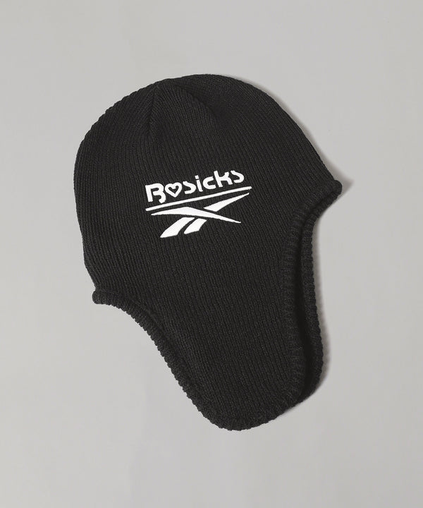 BASICKS x Reebok Logo Knit Ear Flap Cap-BASICKS-Forget-me-nots Online Store