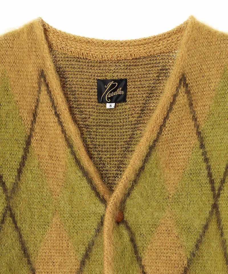 Mohair Cardigan - Argyle-Needles-Forget-me-nots Online Store