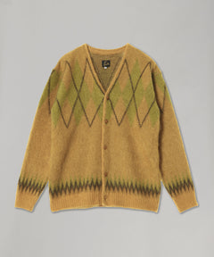 Mohair Cardigan - Argyle-Needles-Forget-me-nots Online Store