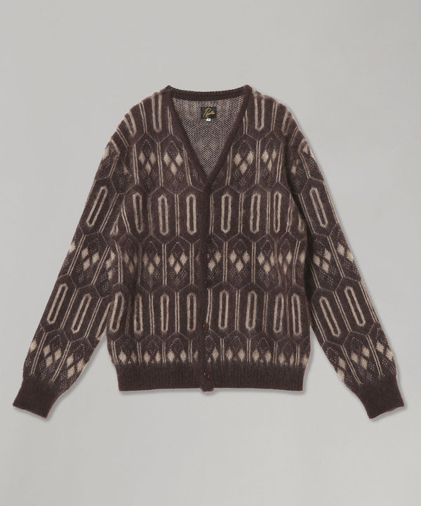Mohair Cardigan - Geometric-Needles-Forget-me-nots Online Store