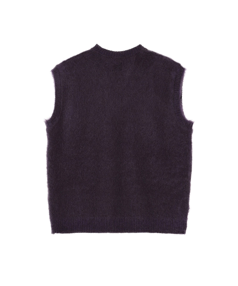 Mohair Knit Vest - Solid-Needles-Forget-me-nots Online Store
