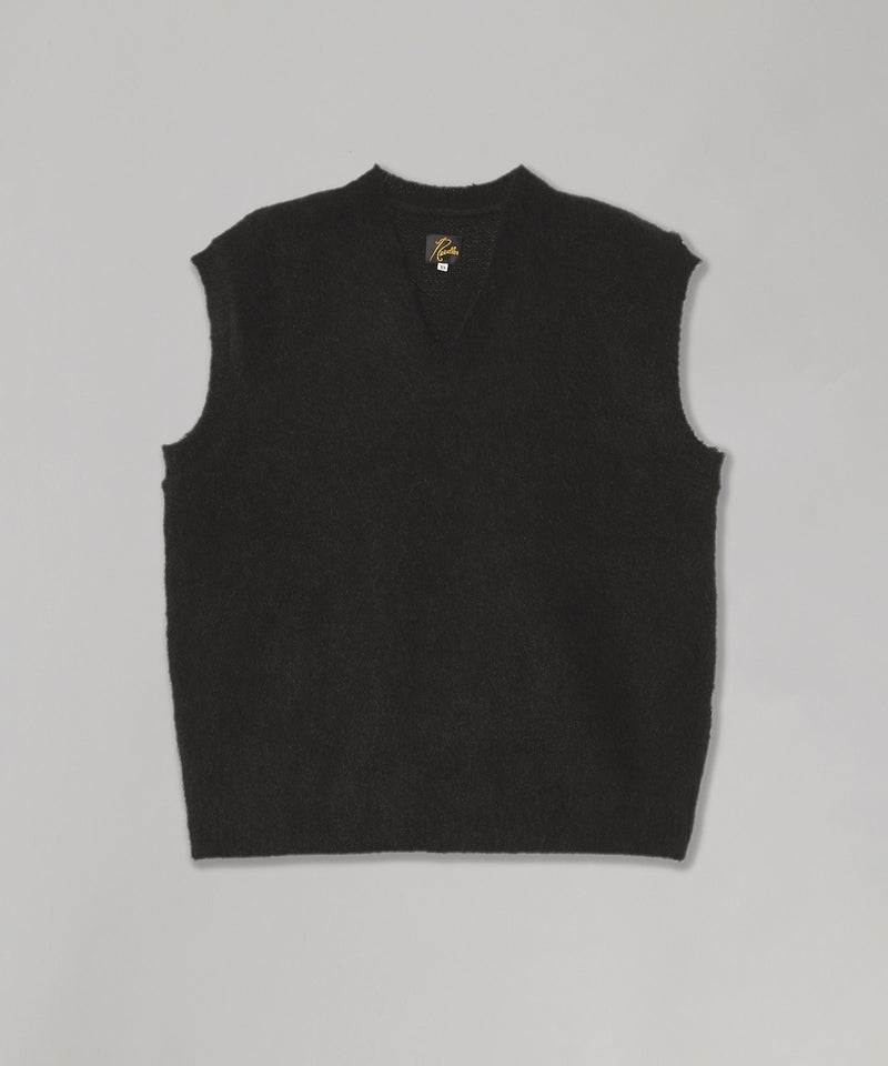 Mohair Knit Vest - Solid-Needles-Forget-me-nots Online Store