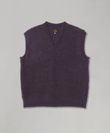 Mohair Knit Vest - Solid-Needles-Forget-me-nots Online Store